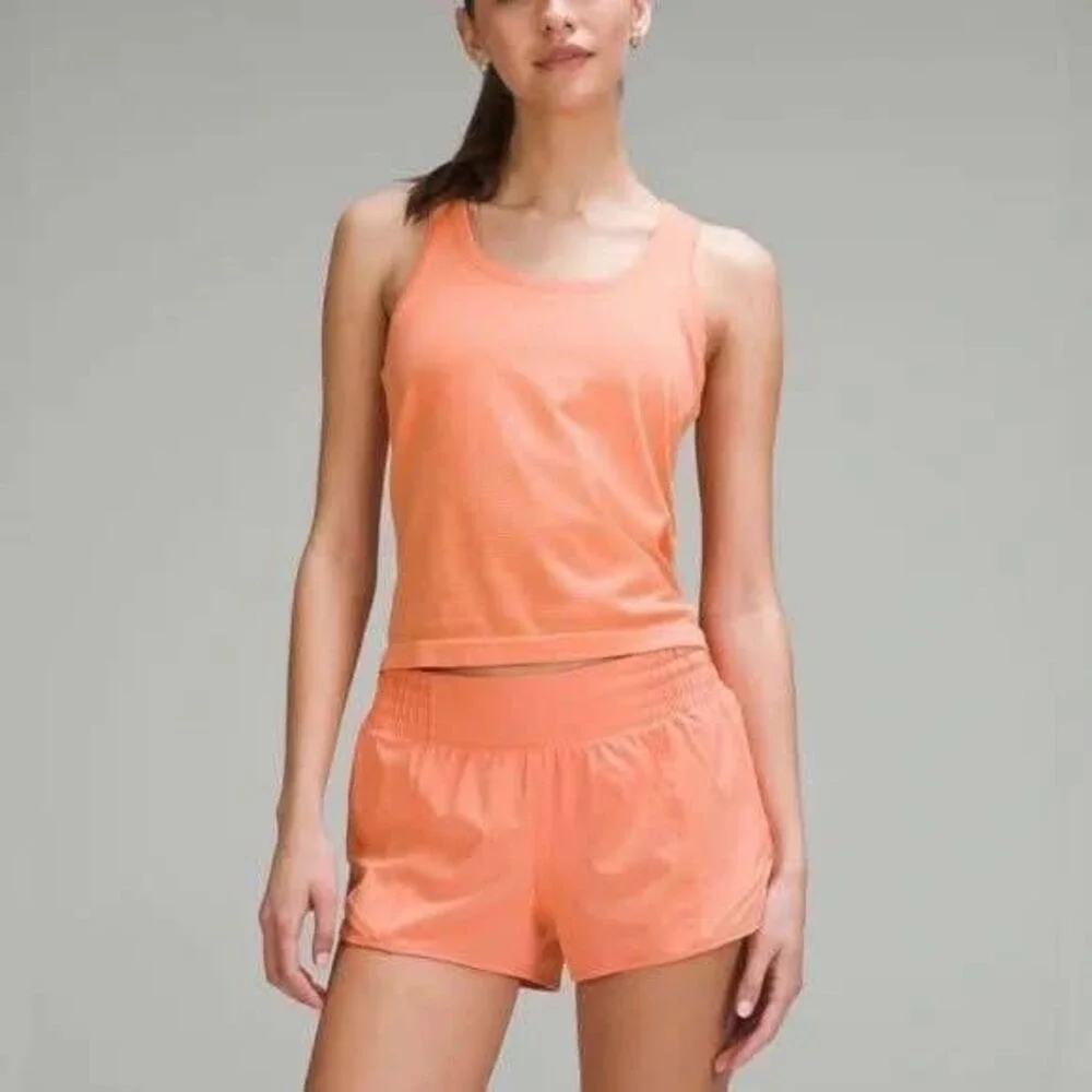 Lululemon Swiftly Tech Racerback Tank Top Women's Size 8 Orange Sleeveless